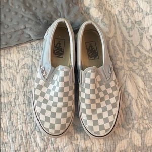 Blue and White Checker Vans